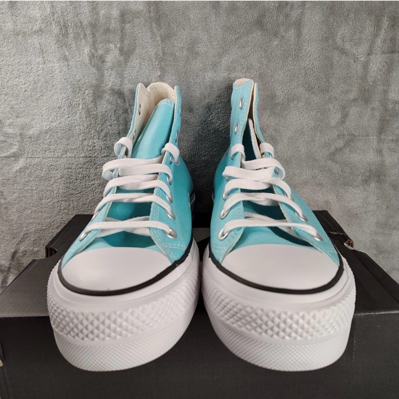 Converse Chuck Taylor Platform High Triple Cyan Men's Size 9 / Women's Size 11 - Picture 7 of 8